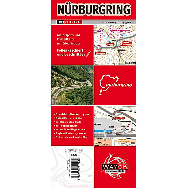 Nürburgring Motorsport- und Freizeitkarte mit Erlebnistipps