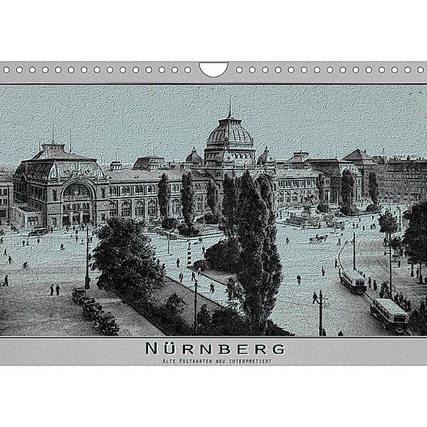 Nürnberg, alte Postkarten neu interpretiert (Wandkalender 2023 DIN A4 quer), Erwin Renken