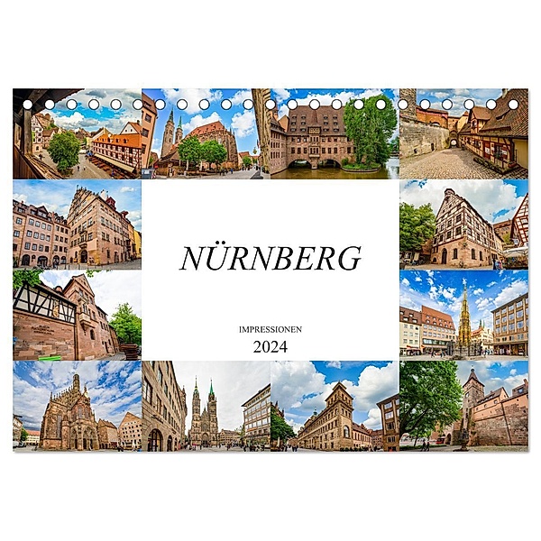 Nürnberg Impressionen (Tischkalender 2024 DIN A5 quer), CALVENDO Monatskalender, Dirk Meutzner