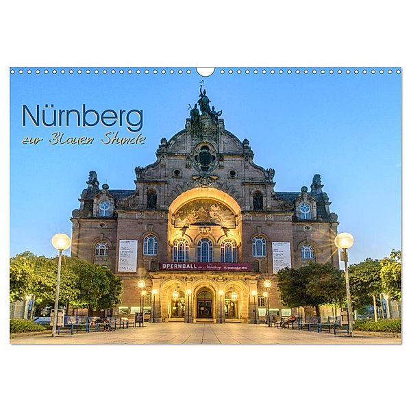 Nürnberg zur Blauen Stunde (Wandkalender 2025 DIN A3 quer), CALVENDO Monatskalender, Calvendo, Fiorelino Nürnberg