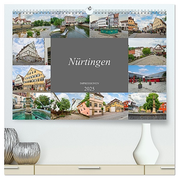 Nürtingen Impressionen (hochwertiger Premium Wandkalender 2025 DIN A2 quer), Kunstdruck in Hochglanz, Calvendo, Dirk Meutzner