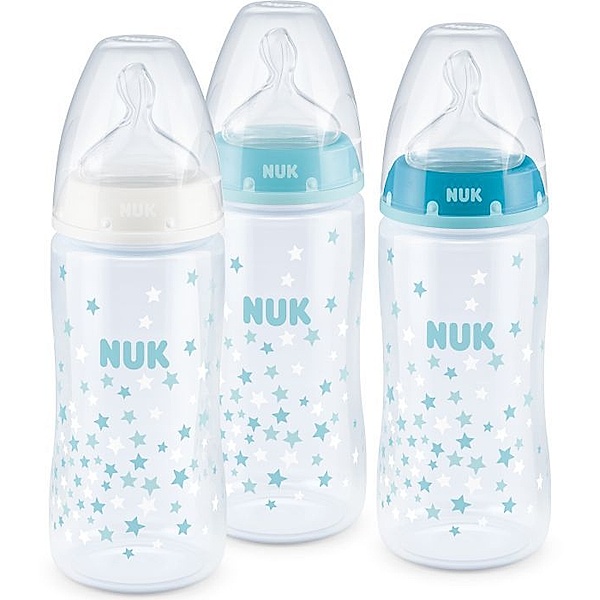 NUK NUK First Choice+ 3er Flaschen Set Boy mit Temperature Control