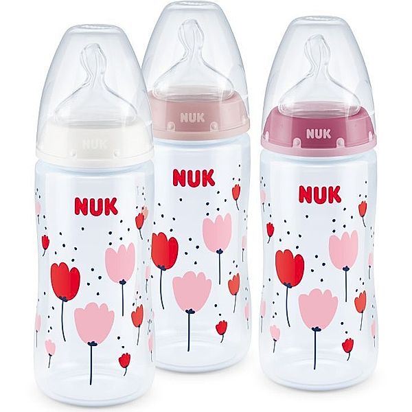 NUK NUK First Choice+ 3er Flaschen Set Girl mit Temperature Control