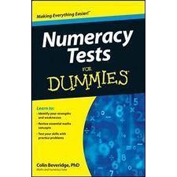 Numeracy Tests For Dummies, Colin Beveridge