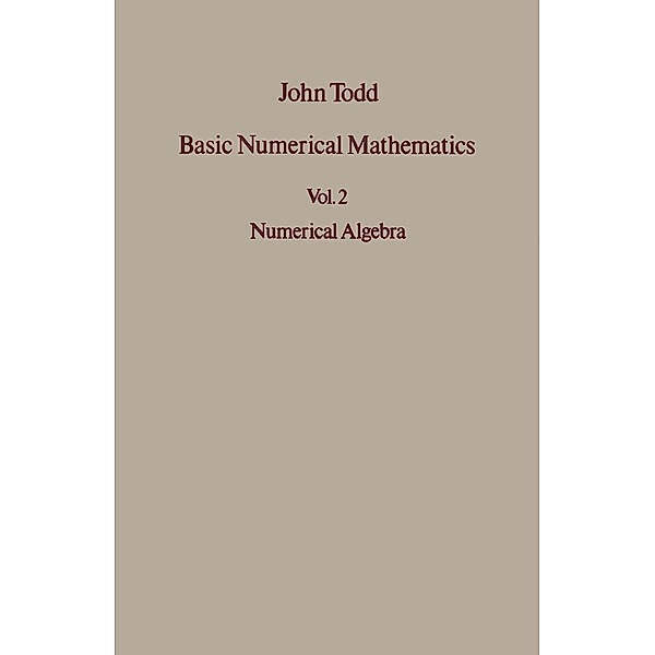 Numerical Algebra, John Todd