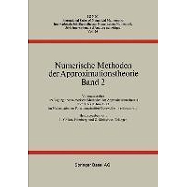 Numerische Methoden der Approximationstheorie / International Series of Numerical Mathematics Bd.26, COLLATZ, MEINARDUS