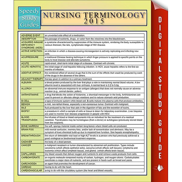 Nursing Terminology 2015 / Dot EDU, Speedy Publishing