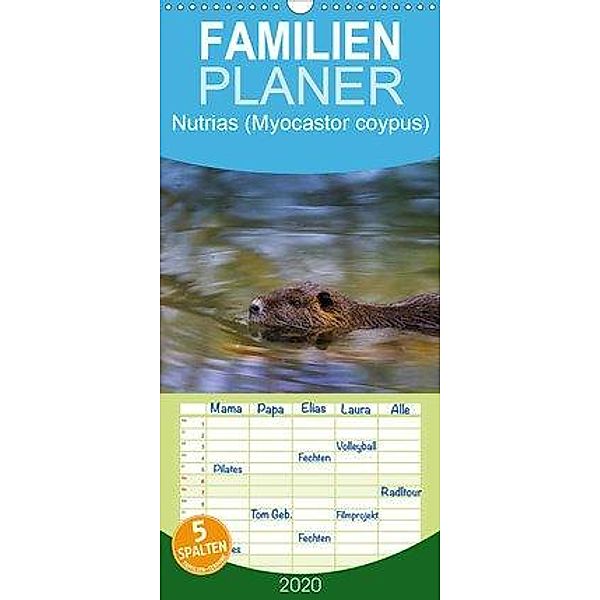 Nutrias (Myocastor coypus) - Familienplaner hoch (Wandkalender 2020 , 21 cm x 45 cm, hoch), Ursula Di Chito