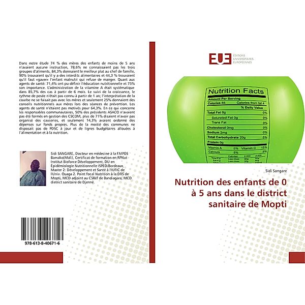 Nutrition des enfants de 0 à 5 ans dans le district sanitaire de Mopti, Sidi Sangare