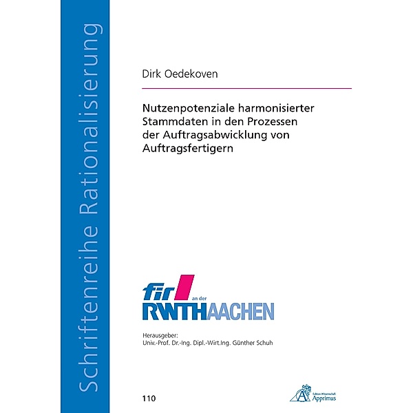 Nutzenpotenziale harmonisierter Stammdaten in den / Schriftenreihe Rationalisierung Bd.110, Dirk Oedekoven