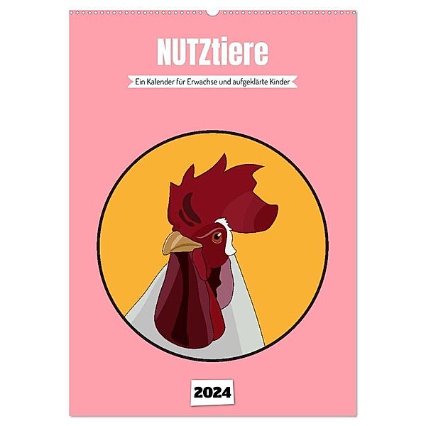 NUTZtiere, Ein Kalender für Erwachsene und aufgeklärte Kinder (Wandkalender 2024 DIN A2 hoch), CALVENDO Monatskalender, Calvendo, Sandra Brill