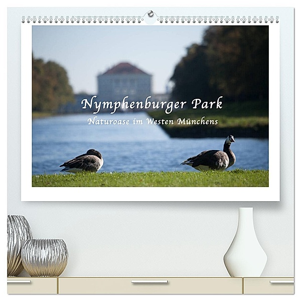 Nymphenburger Park (hochwertiger Premium Wandkalender 2025 DIN A2 quer), Kunstdruck in Hochglanz, Calvendo, Bettina Haas