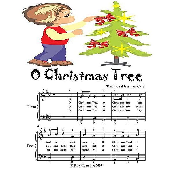 O Christmas Tree - Easiest Piano Sheet Music Junior Edition, Silver Tonalities