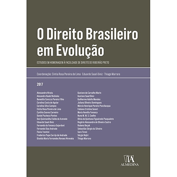 O direito brasileiro em evolução / Obras Coletivas, Cíntia Rosa Pereira de Lima, Eduardo Saad Diniz, Thiago Marrara