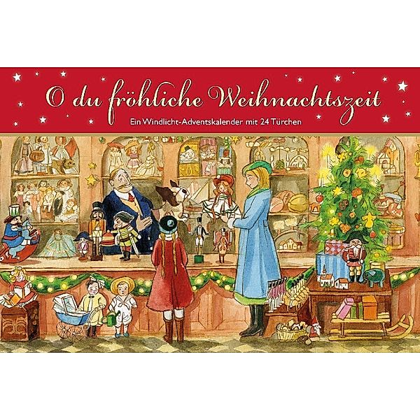 O du fröhliche Weihnachtszeit. Ein Windlicht-Adventskalender mit 24 Türchen