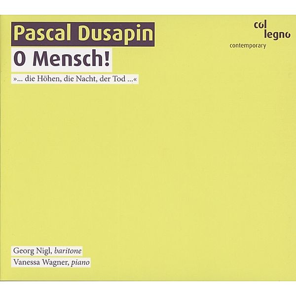 O Mensch!, Pascal Dusapin, Friedrich Nietzsche