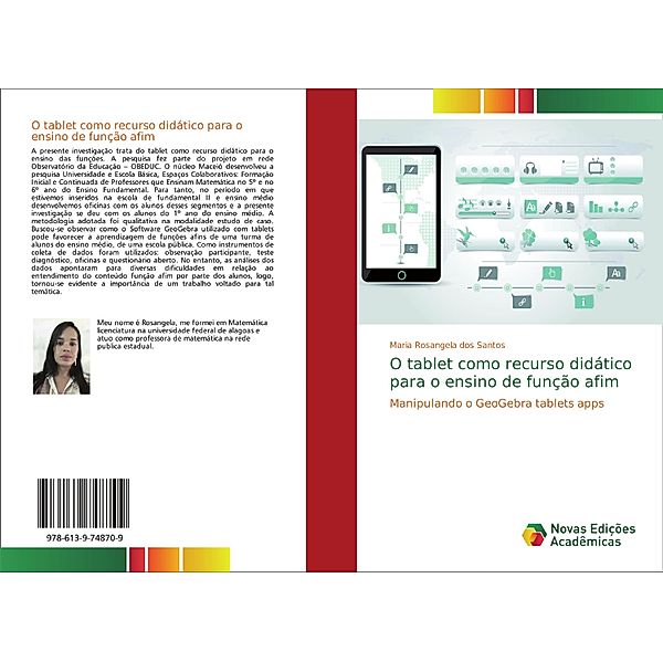 O tablet como recurso didático para o ensino de função afim, Maria Rosangela dos Santos