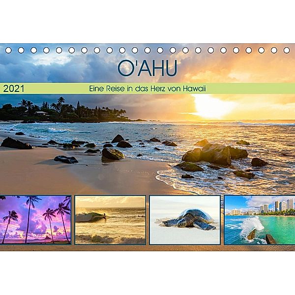 O'ahu - Eine Reise in das Herz von Hawaii (Tischkalender 2021 DIN A5 quer), Christian Müller