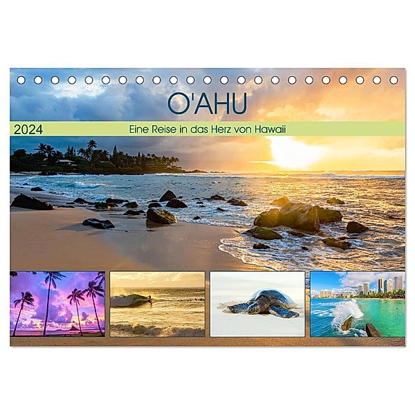 O'ahu - Eine Reise in das Herz von Hawaii (Tischkalender 2024 DIN A5 quer), CALVENDO Monatskalender, Christian Müller