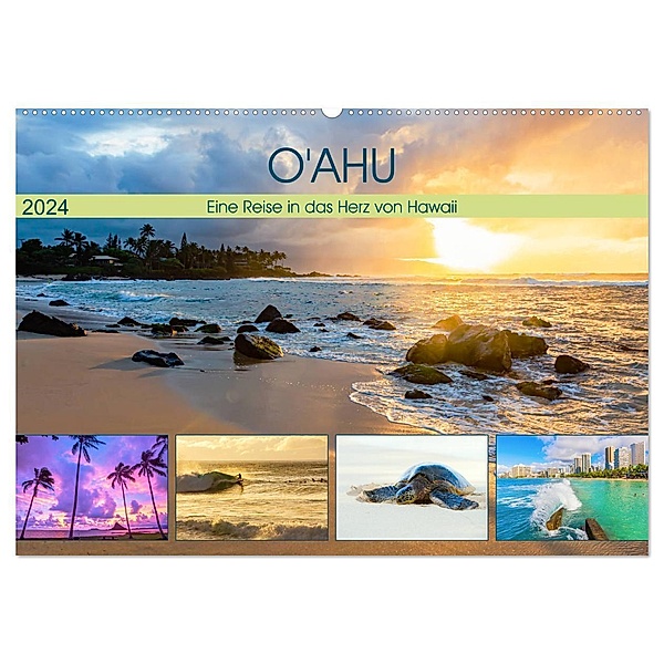 O'ahu - Eine Reise in das Herz von Hawaii (Wandkalender 2024 DIN A2 quer), CALVENDO Monatskalender, Christian Müller