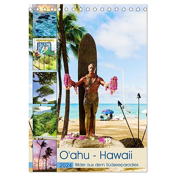 O'ahu - Hawaii, Bilder aus dem Südseeparadies (Tischkalender 2024 DIN A5 hoch), CALVENDO Monatskalender, Christian Müller