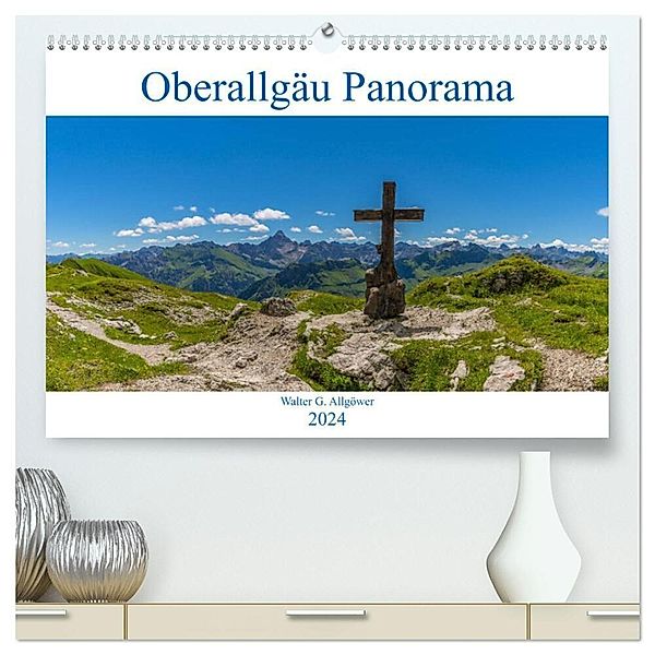 Oberallgäu Panorama (hochwertiger Premium Wandkalender 2024 DIN A2 quer), Kunstdruck in Hochglanz, Walter G. Allgöwer