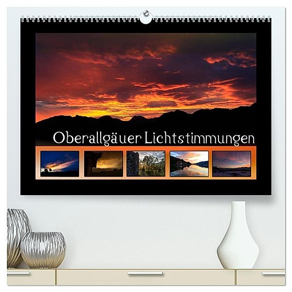 Oberallgäuer Lichtstimmungen (hochwertiger Premium Wandkalender 2024 DIN A2 quer), Kunstdruck in Hochglanz, Matthias Haberstock