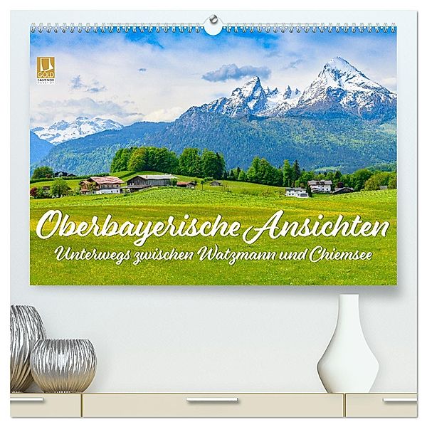 Oberbayerische Ansichten - Unterwegs zwischen Watzmann und Chiemsee (hochwertiger Premium Wandkalender 2025 DIN A2 quer), Kunstdruck in Hochglanz, Calvendo, Dieter Wilczek