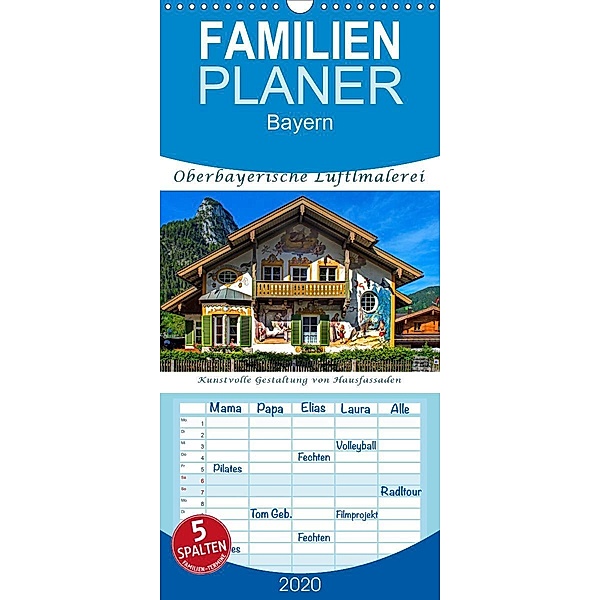 Oberbayerische Lüftlmalerei - Familienplaner hoch (Wandkalender 2020 , 21 cm x 45 cm, hoch), Bernd Zillich