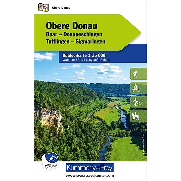 Obere Donau Nr. 53 Outdoorkarte Deutschland 1:35 000