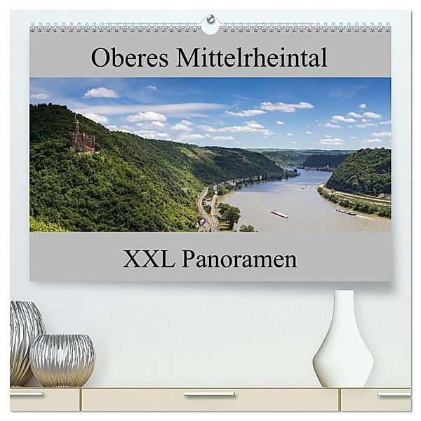 Oberes Mittelrheintal - XXL Panoramen (hochwertiger Premium Wandkalender 2024 DIN A2 quer), Kunstdruck in Hochglanz, Juergen Schonnop