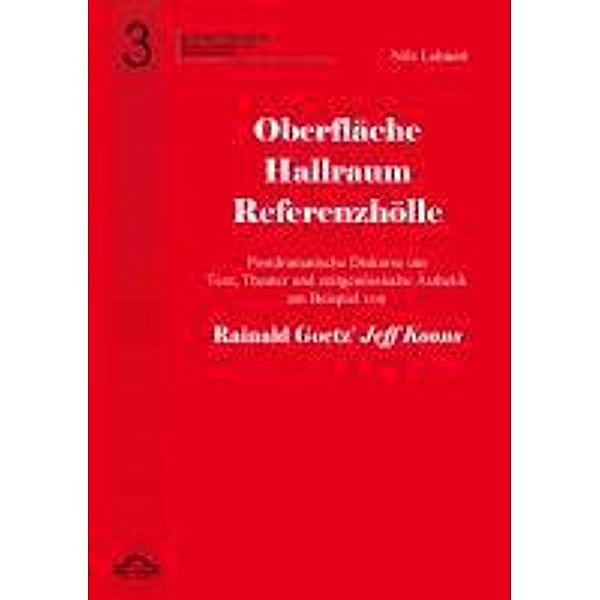 Oberfläche - Hallraum - Referenzhölle: Postdramatische Diskurse um Text, Theater und zeitgenössische Ästhetik am Beispiel von Rainald Goetz' Jeff Koons., Nils Lehnert, Stefan Greif