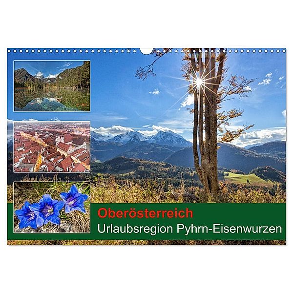 Oberösterreich Urlaubsregion Pyhrn-Eisenwurzen (Wandkalender 2024 DIN A3 quer), CALVENDO Monatskalender, Schörkhuber Johann