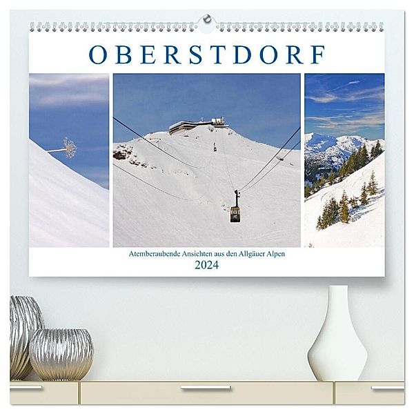 Oberstdorf. Atemberaubende Ansichten aus den Allgäuer Alpen (hochwertiger Premium Wandkalender 2024 DIN A2 quer), Kunstdruck in Hochglanz, Lucy M. Laube