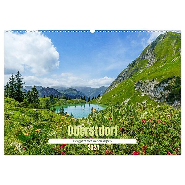 Oberstdorf - Bergparadies in den Alpen (Wandkalender 2024 DIN A2 quer), CALVENDO Monatskalender, Thorsten Kleinfeld