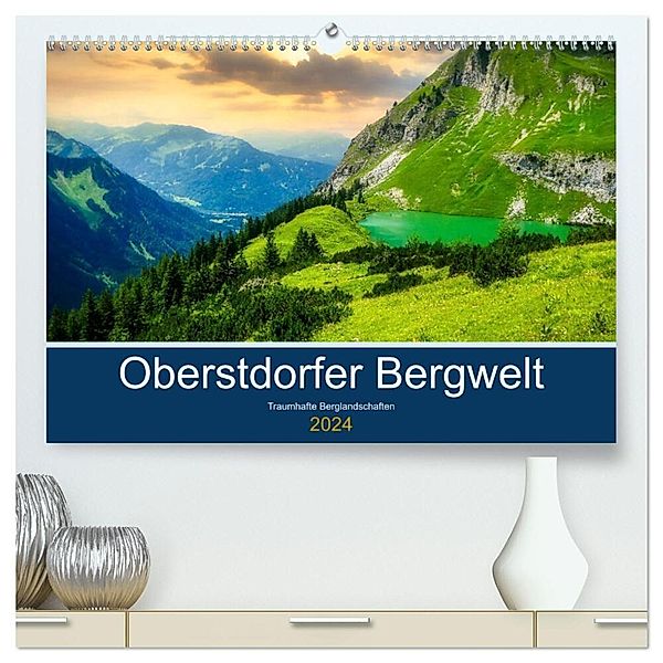Oberstdorfer Bergwelt (hochwertiger Premium Wandkalender 2024 DIN A2 quer), Kunstdruck in Hochglanz, Thorsten Kleinfeld