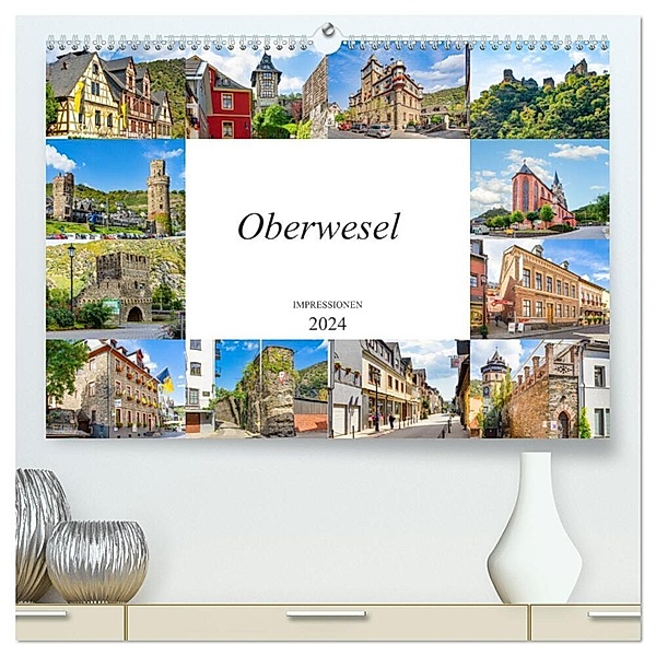 Oberwesel Impressionen (hochwertiger Premium Wandkalender 2024 DIN A2 quer), Kunstdruck in Hochglanz, Dirk Meutzner