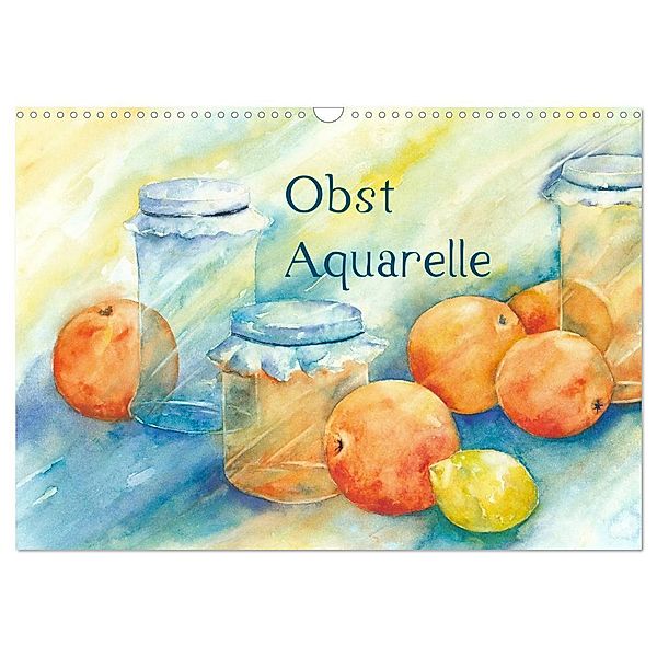 Obst Aquarelle (Wandkalender 2024 DIN A3 quer), CALVENDO Monatskalender, Jitka Krause