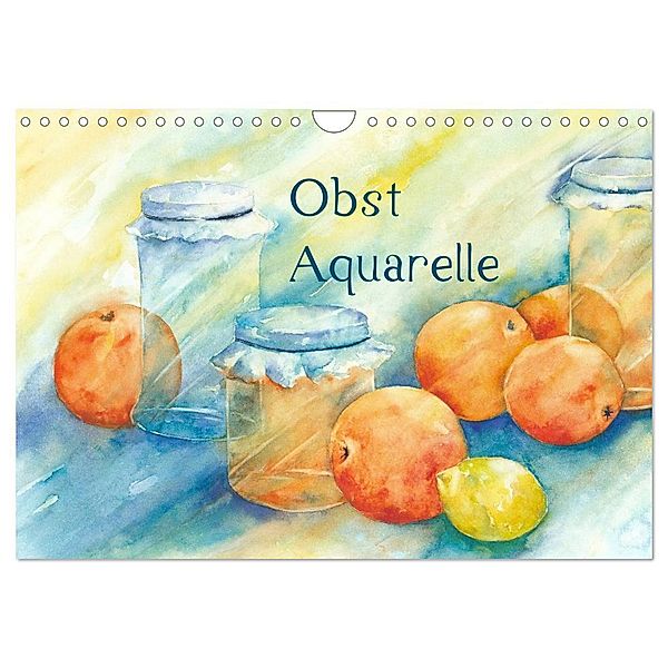 Obst Aquarelle (Wandkalender 2024 DIN A4 quer), CALVENDO Monatskalender, Jitka Krause