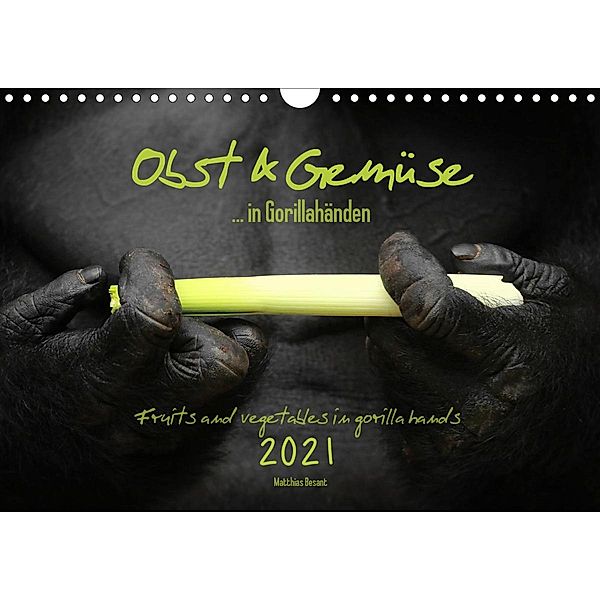 OBST & GEMÜSE in Gorillahänden (Wandkalender 2021 DIN A4 quer), Matthias Besant