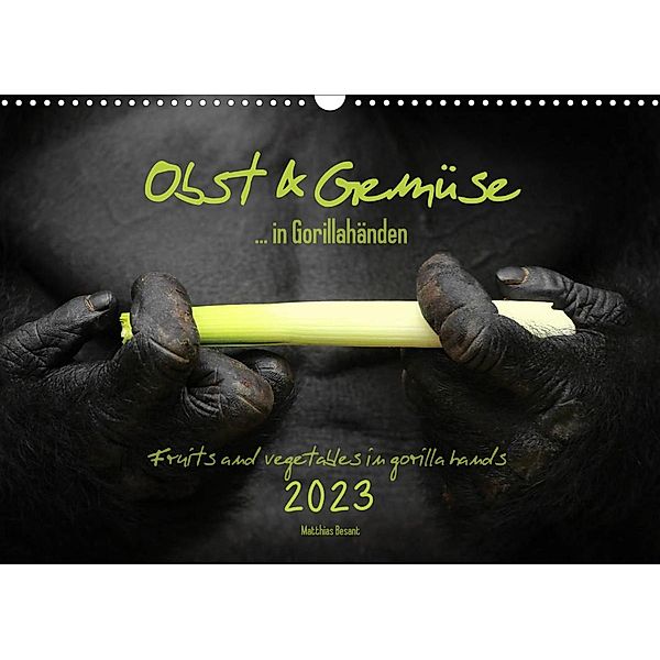 OBST & GEMÜSE in Gorillahänden (Wandkalender 2023 DIN A3 quer), Matthias Besant