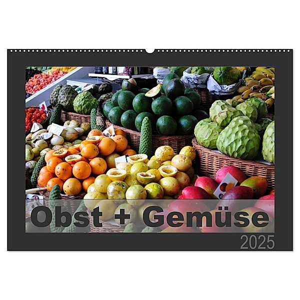 Obst + Gemüse (Wandkalender 2025 DIN A2 quer), CALVENDO Monatskalender, Calvendo, Uwe Bade