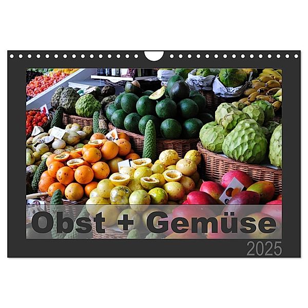 Obst + Gemüse (Wandkalender 2025 DIN A4 quer), CALVENDO Monatskalender, Calvendo, Uwe Bade