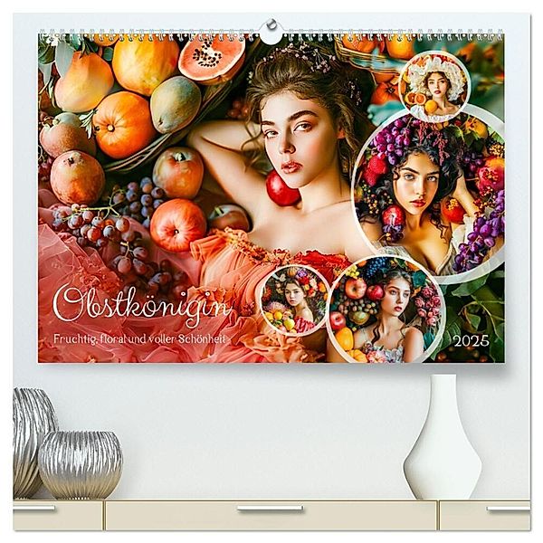 Obstkönigin - Fruchtig, floral und voller Schönheit (hochwertiger Premium Wandkalender 2025 DIN A2 quer), Kunstdruck in Hochglanz, Calvendo, Anja Frost
