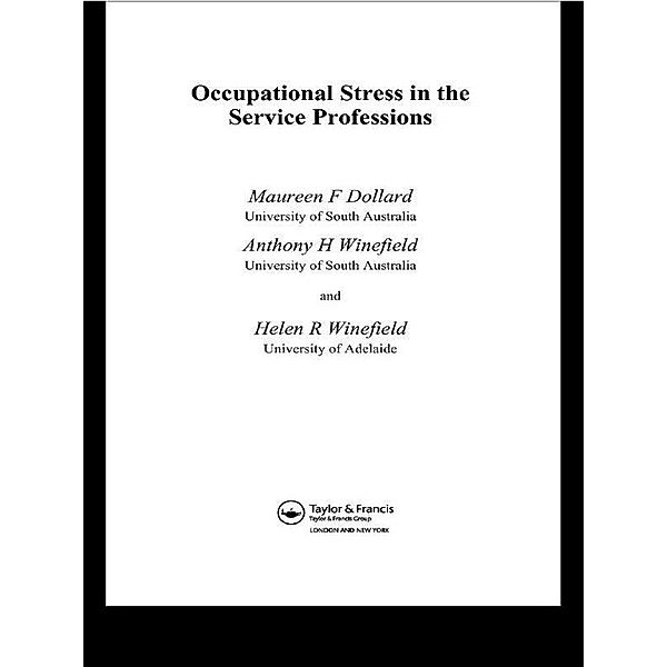 Occupational Stress in the Service Professions