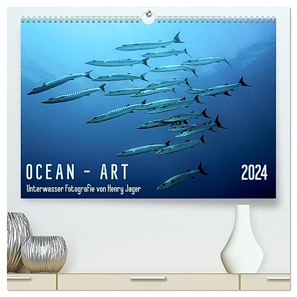 Ocean-Art / CH-Version (hochwertiger Premium Wandkalender 2024 DIN A2 quer), Kunstdruck in Hochglanz, Henry Jager