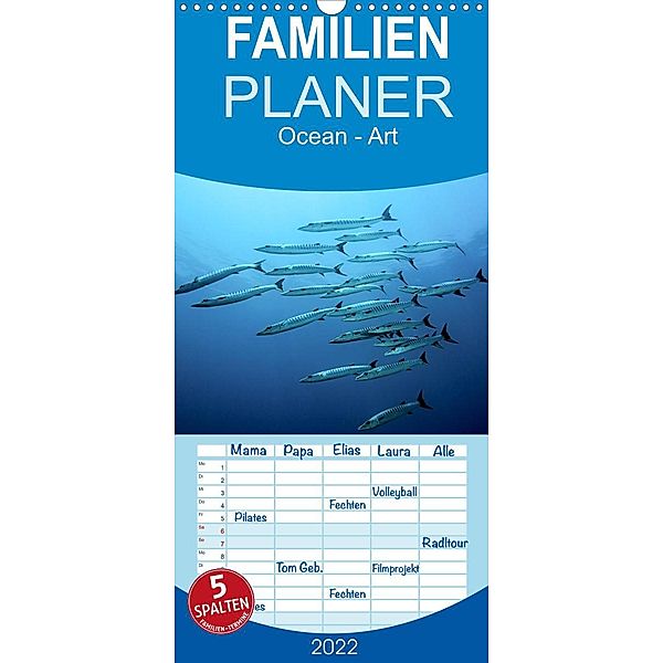 OCEAN - ART - Familienplaner hoch (Wandkalender 2022 , 21 cm x 45 cm, hoch), Henry Jager