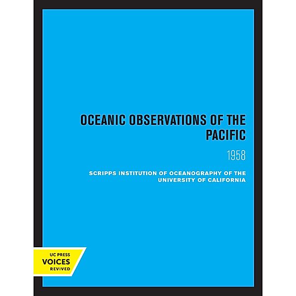 Oceanic Observations of the Pacific, 1958, Scripps Institution of Oceanography