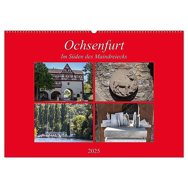 Ochsenfurt im Süden des Maindreiecks (Wandkalender 2025 DIN A2 quer), CALVENDO Monatskalender, Calvendo, hans will