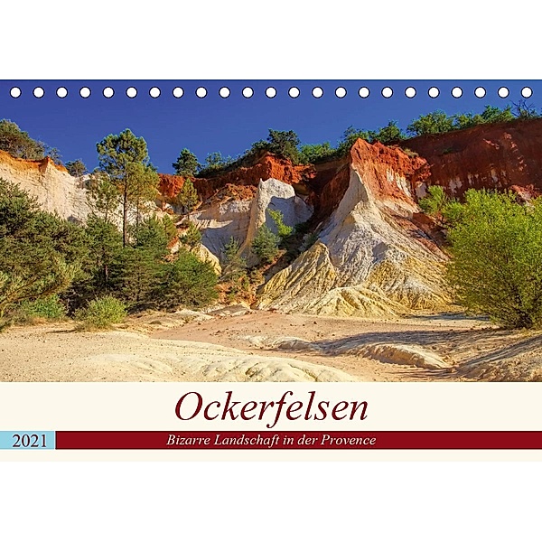 Ockerfelsen - Bizarre Landschaft in der Provence (Tischkalender 2021 DIN A5 quer), LianeM